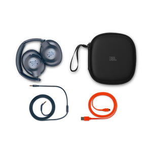 JBL EVEREST™ ELITE 750NC - Blue - Wireless Over-Ear Adaptive Noise Cancelling headphones - Detailshot 2